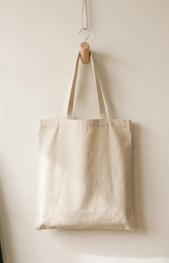 Bolsa de lona en color Natural